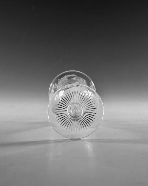 ANTIQUE GLASS INTAGLIO CUT FLUTE STEVENS WILLIAMS C1900 - ADDITIONAL PHOTO 10