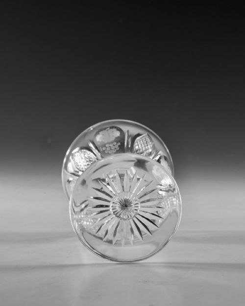 ANTIQUE GLASS CHAMPAGNE GLASSES SET OF SIX ENGLISH C1870 - ADDITIONAL PHOTO 9
