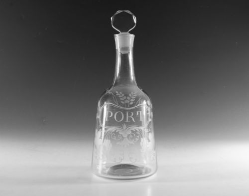antique glass port mallet decanter english c1770 - CATEGORY: ANTIQUE GLASS - DATED 18TH CENTURY