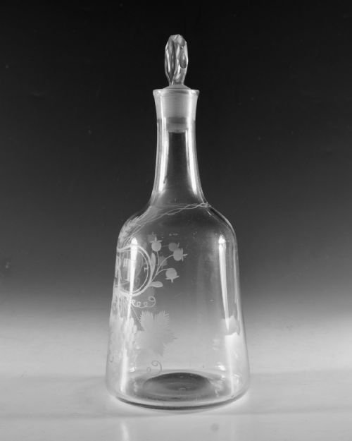 ANTIQUE GLASS PORT MALLET DECANTER ENGLISH C1770 - ADDITIONAL PHOTO 3