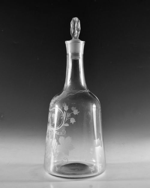 ANTIQUE GLASS PORT MALLET DECANTER ENGLISH C1770 - ADDITIONAL PHOTO 4
