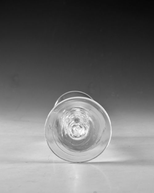 ANTIQUE GLASS MERCURY TWIST WINE GLASS ENGLISH C1755 - ADDITIONAL PHOTO 4