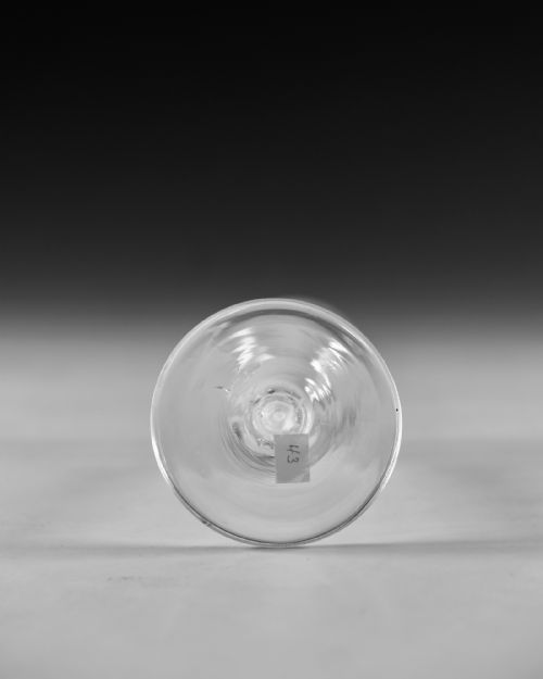 ANTIQUE GLASS OPAQUE TWIST CORDIAL GLASS ENGLISH C1765 - ADDITIONAL PHOTO 5