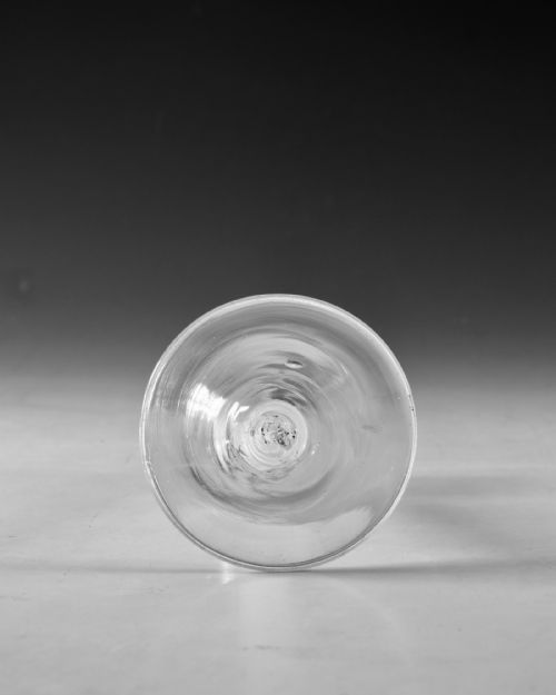 ANTIQUE GLASS OPAQUE TWIST CORDIAL GLASS ENGLISH C1765 - ADDITIONAL PHOTO 5