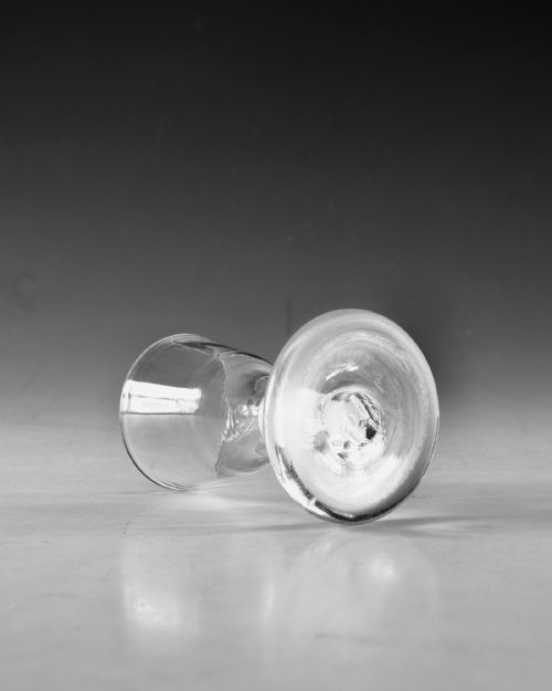 ANTIQUE GLASS OPAQUE TWIST FIRING GLASS ENGLISH C1765 - ADDITIONAL PHOTO 2