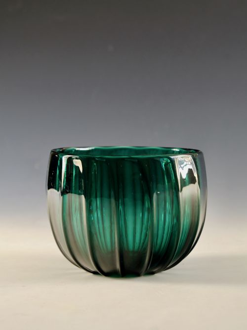 ANTIQUE GLASS GREEN FINGER BOWL ENGLISH C1820 - ADDITIONAL PHOTO 1