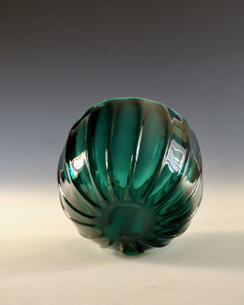 ANTIQUE GLASS GREEN FINGER BOWL ENGLISH C1820 - ADDITIONAL PHOTO 2