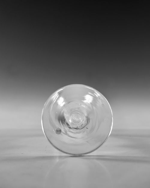 ANTIQUE GLASS OPAQUE TWIST WINE GLASS ENGLISH C1765 - ADDITIONAL PHOTO 4