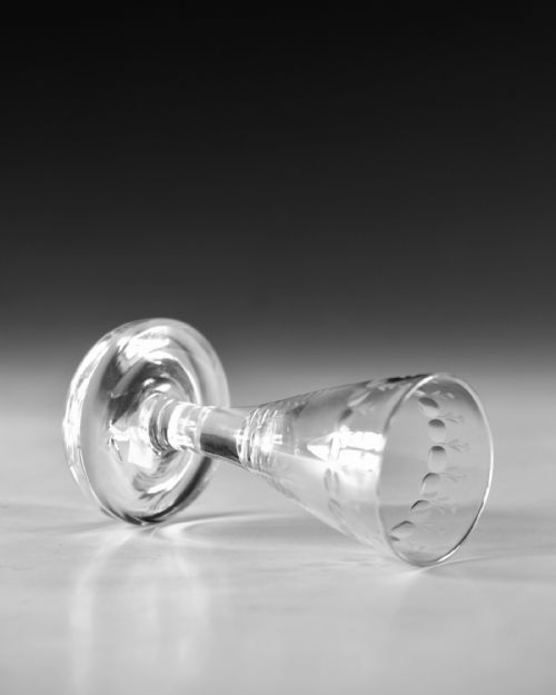 ANTIQUE GLASS PLAIN STEM FIRING GLASS ENGLISH C176070 - ADDITIONAL PHOTO 3