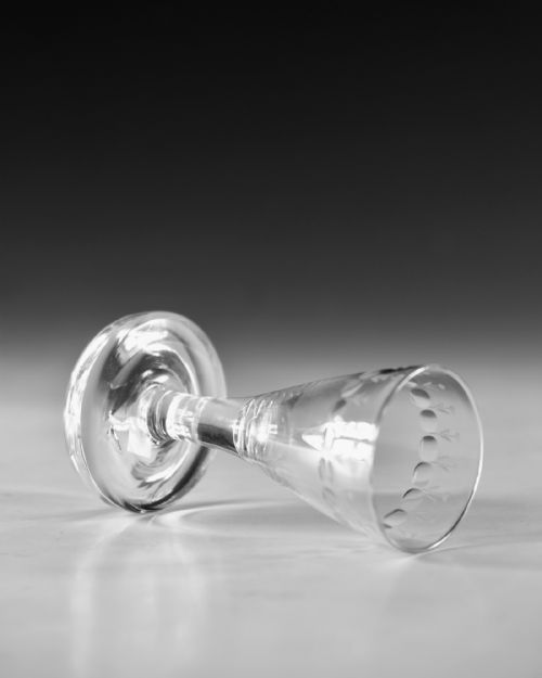 ANTIQUE GLASS PLAIN STEM FIRING GLASS ENGLISH C176070 - ADDITIONAL PHOTO 4