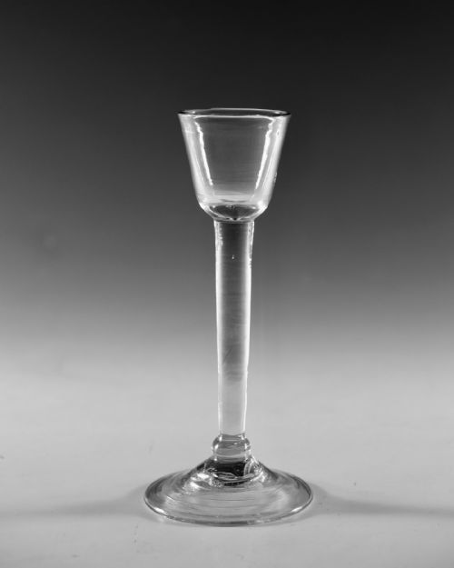 ANTIQUE GLASS CORDIAL GLASS ENGLISH C1740 - ADDITIONAL PHOTO 1