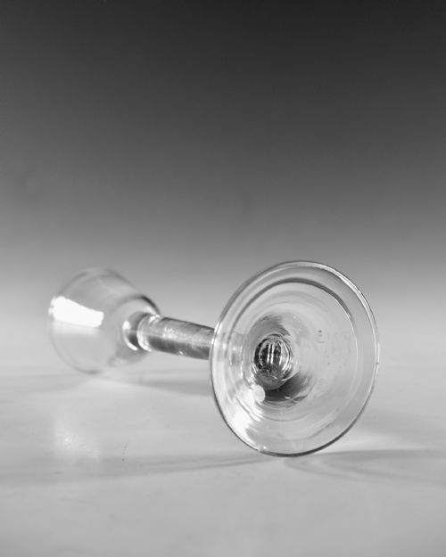 ANTIQUE GLASS CORDIAL GLASS ENGLISH C1740 - ADDITIONAL PHOTO 2