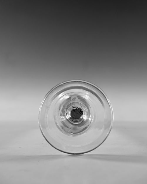 ANTIQUE GLASS CORDIAL GLASS ENGLISH C1740 - ADDITIONAL PHOTO 5