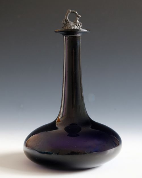 ANTIQUE GLASS MELL DECANTER ENGLISH C1850 - ADDITIONAL PHOTO 1