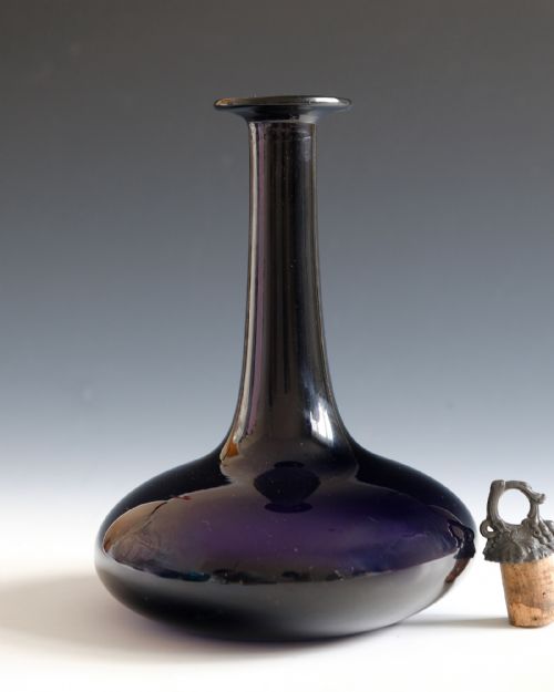 ANTIQUE GLASS MELL DECANTER ENGLISH C1850 - ADDITIONAL PHOTO 2