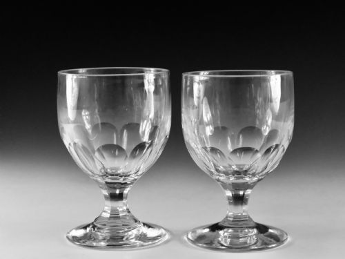 antique glass rummers pair english c1900 - CATEGORY: ANTIQUE GLASS - DATED EDWARDIAN
