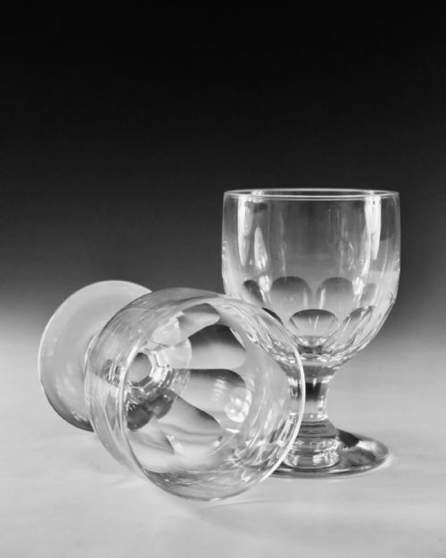 ANTIQUE GLASS RUMMERS PAIR ENGLISH C1900 - ADDITIONAL PHOTO 6