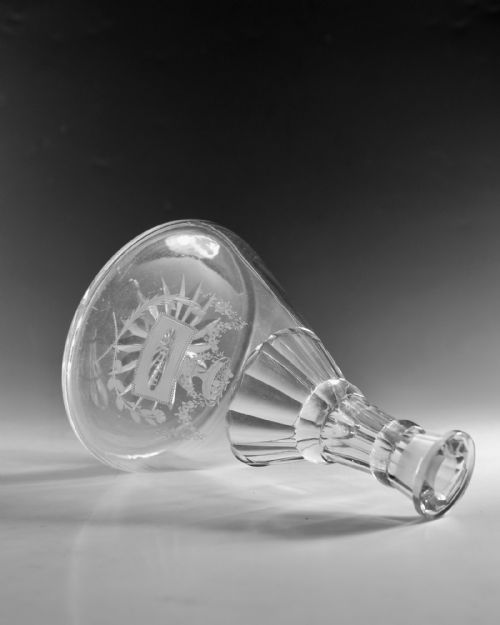 ANTIQUE GLASS SHIP'S DECANTER ENGLISH C1810 - ADDITIONAL PHOTO 5
