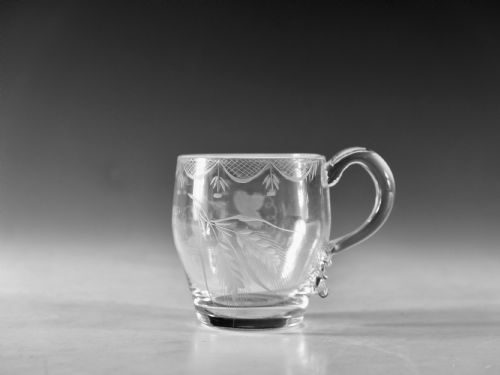 antique glass small mug english c1790 - CATEGORY: ANTIQUE GLASS - DATED 18TH CENTURY