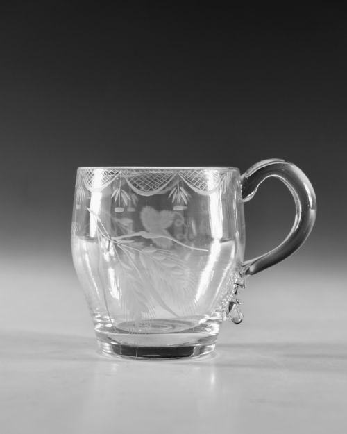 ANTIQUE GLASS SMALL MUG ENGLISH C1790 - ADDITIONAL PHOTO 1