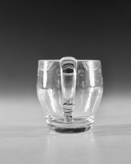 ANTIQUE GLASS SMALL MUG ENGLISH C1790 - ADDITIONAL PHOTO 2