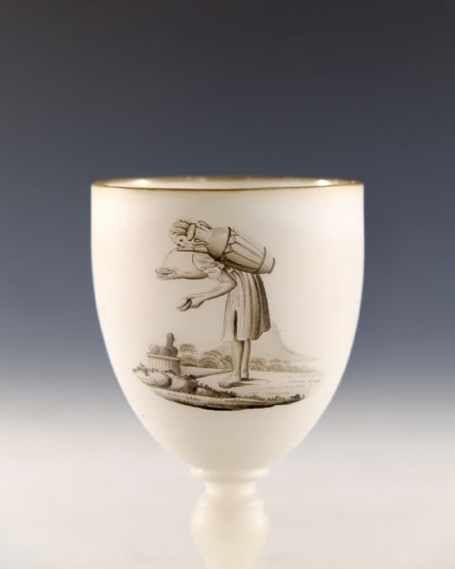 ANTIQUE GLASS GOBLETS PAIR RICHARDSON 1855 - ADDITIONAL PHOTO 5