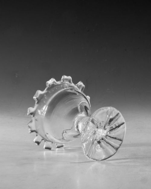 ANTIQUE GLASS OPAQUE TWIST SWEETMEAT GLASS ENGLISH C1765 - ADDITIONAL PHOTO 2