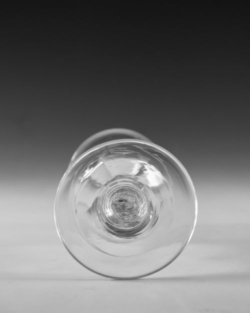 ANTIQUE GLASS FACET STEM GOBLET ENGLISH C1780 - ADDITIONAL PHOTO 4