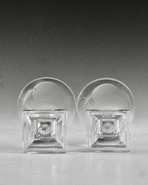ANTIQUE GLASS PAIR OF RUMMERS ENGLISH C1830 - ADDITIONAL PHOTO 5