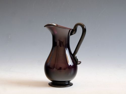 antique glass amethyst cream jug english c1830 - CATEGORY: ANTIQUE GLASS - DATED GEORGIAN