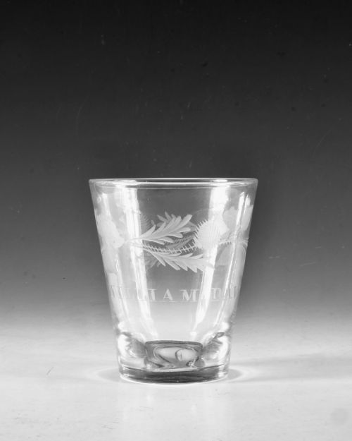 antique glass tumbler c1800 - CATEGORY: ANTIQUE GLASS - DATED GEORGIAN