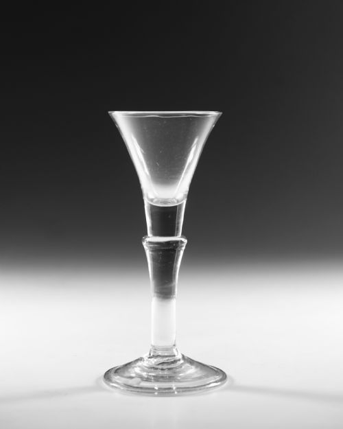 ANTIQUE WINE GLASS ENGLISH C1740 - ADDITIONAL PHOTO 1