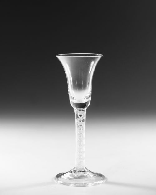 ANTIQUE WINE GLASS OPAQUE TWIST ENGLISH C1770 - ADDITIONAL PHOTO 5