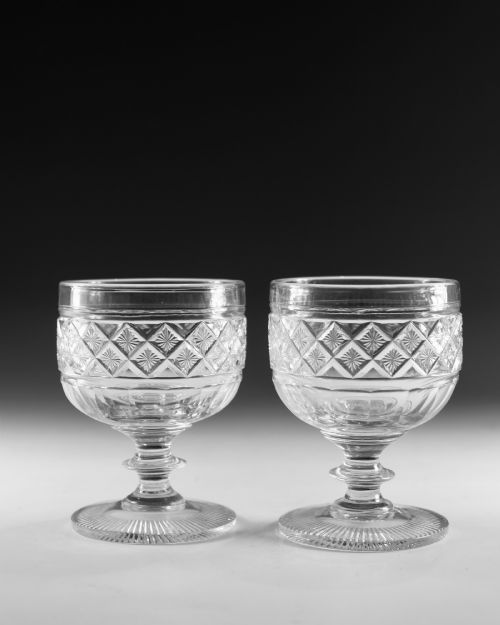 fig 1. Georgian rummers pair Irish c1820