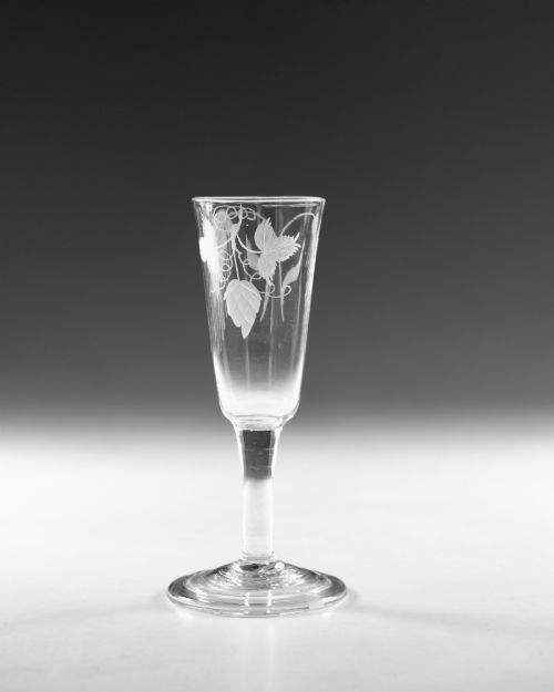 GEORGIAN ALE GLASS PLAIN STEM ENGLISH C1760 - ADDITIONAL PHOTO 1