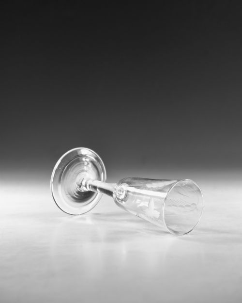 GEORGIAN ALE GLASS PLAIN STEM ENGLISH C1760 - ADDITIONAL PHOTO 4