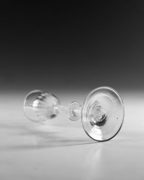 GEORGIAN WINE GLASS ENGLISH C1765 - ADDITIONAL PHOTO 2