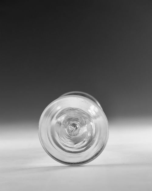GEORGIAN WINE GLASS PLAIN STEM ENGLISH C1750 - ADDITIONAL PHOTO 4