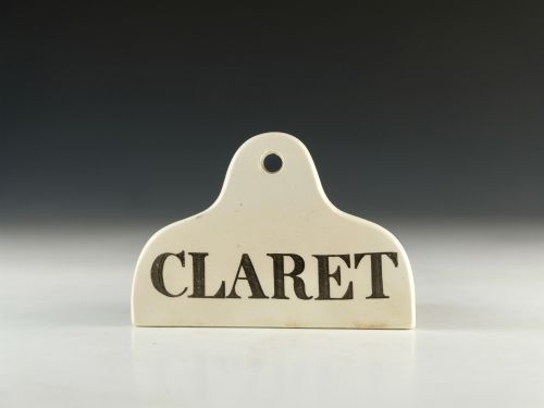 ANTIQUE BIN LABEL CLARET ENGLISH MID 19TH CENTURY