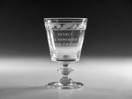 Georgian rummer of Horse Racing Interest English c1820