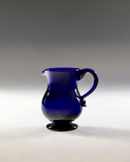 fig 1. Antique cream jug blue English c1830