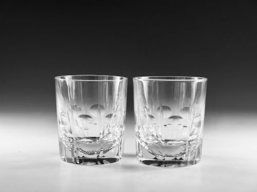 Antique Tumblers Pair English Early 20th Century
