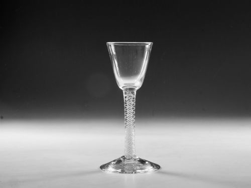 Georgian Opaque Twist Wine Glass English C1765
