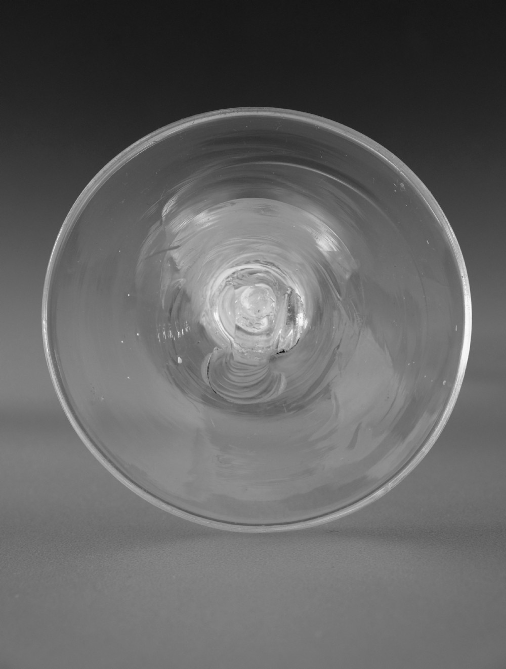 Double Series Opaque Twist Cordial Glass. English C1760. View IV