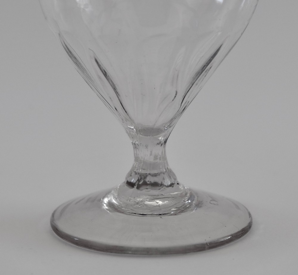 Panel moulded rummer with applied blue rim C1800. View III