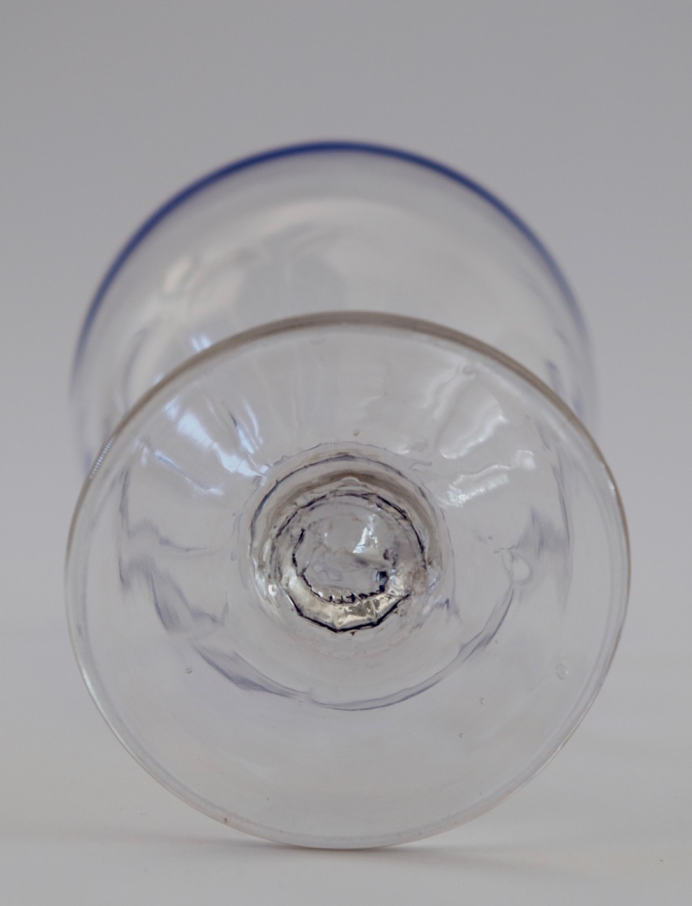 Panel moulded rummer with applied blue rim C1800. View IV