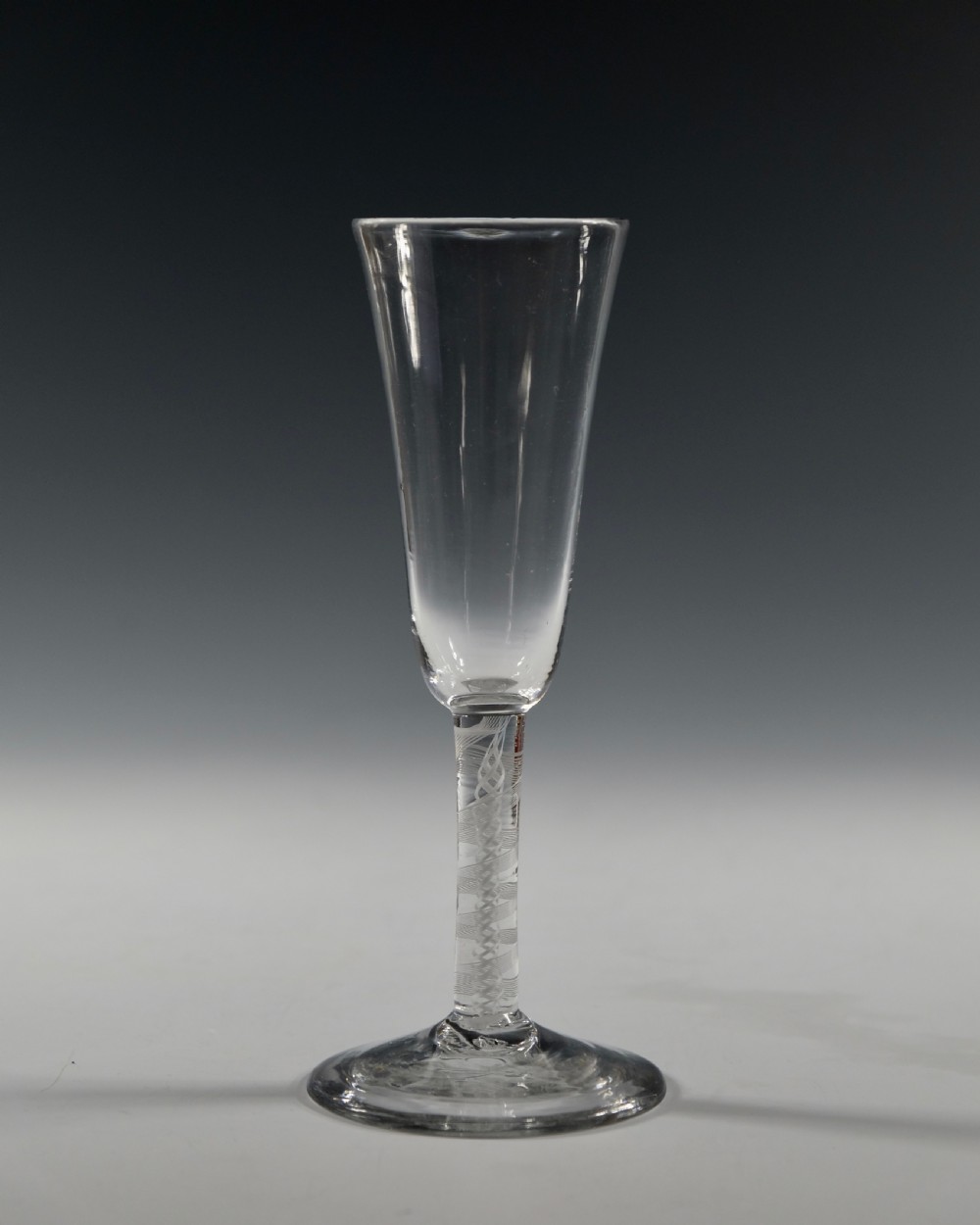 Double series opaque twist ale glass English C1765