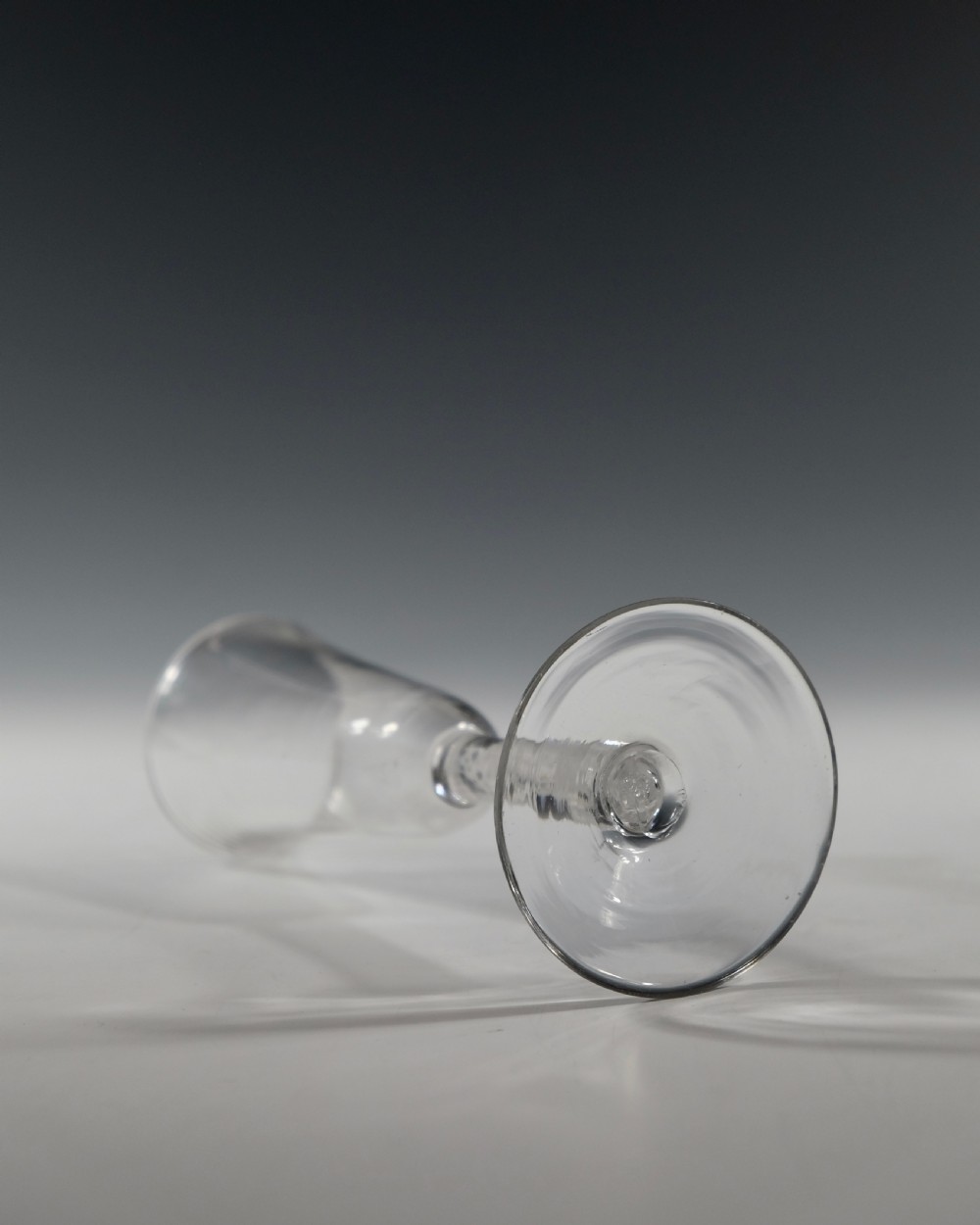 Double series opaque twist ale glass English C1765 View IV