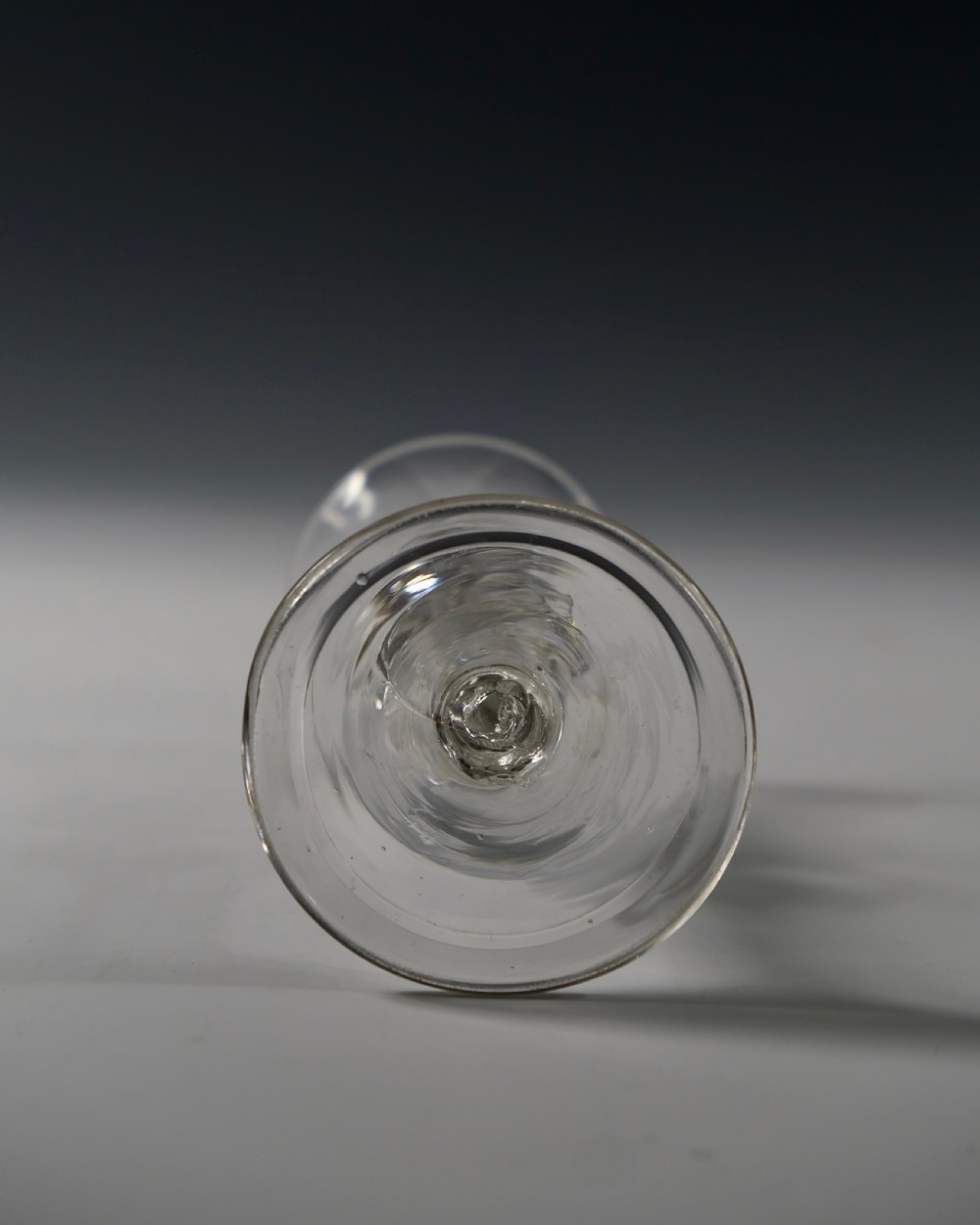 Multi spiral air twist wine glass English C1755 View VI