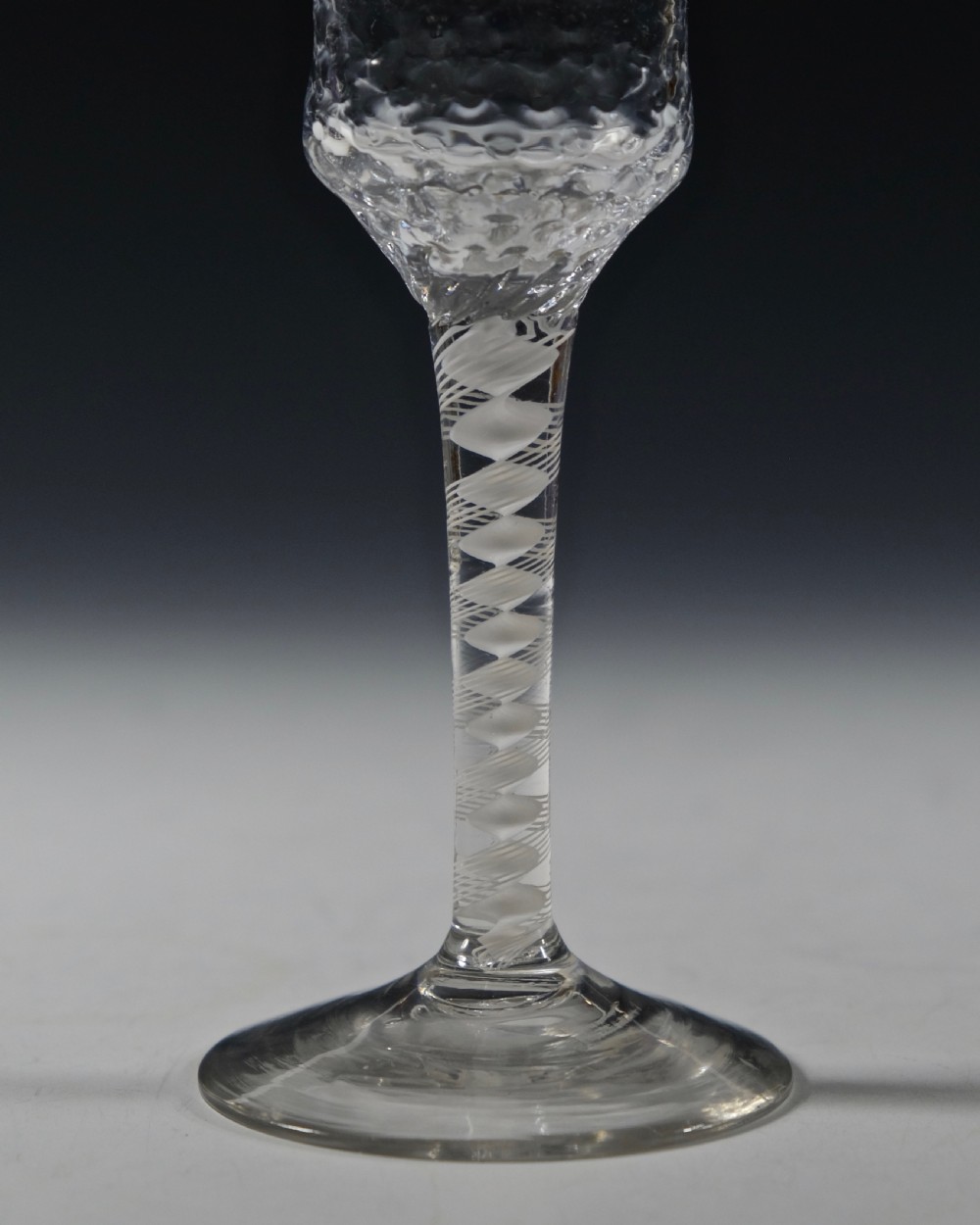 Double series opaque twist wine glass English C1765 View IV